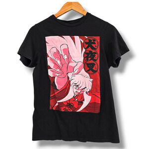InuYasha Women's Attacking Red Bioworld Graphic T-Shirt Black‎ Red Size Small